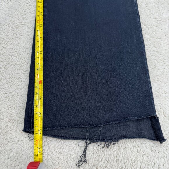 Mother The Insider Crop Step Fray Black Jean Women's Denim Pants, Size 31 - Picture 11 of 12